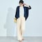 モデル身長173cm／M　※写真は撮影用のため股下+6cmになります。パンツのみ着用