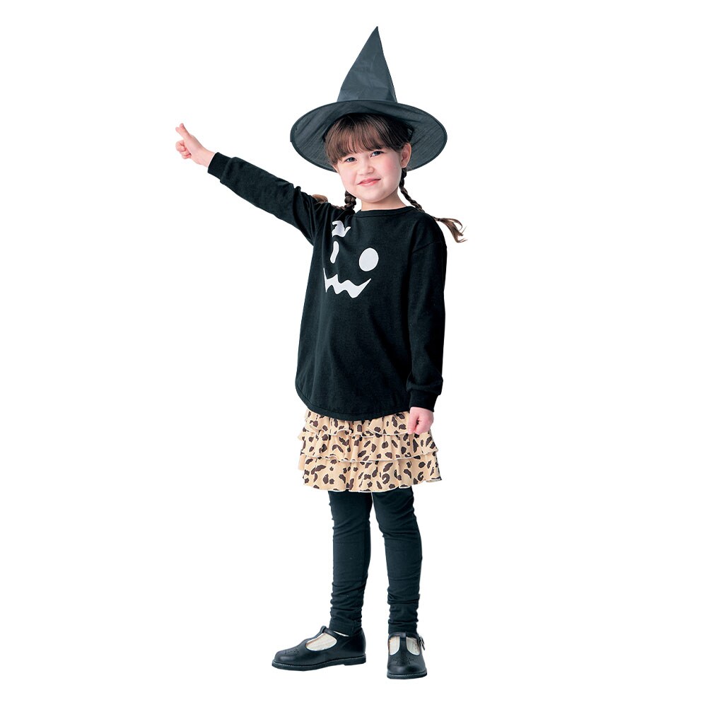 手軽にハロウィン！袖リブ長袖オバケTシャツ 【子供服】(ジータ/GITA