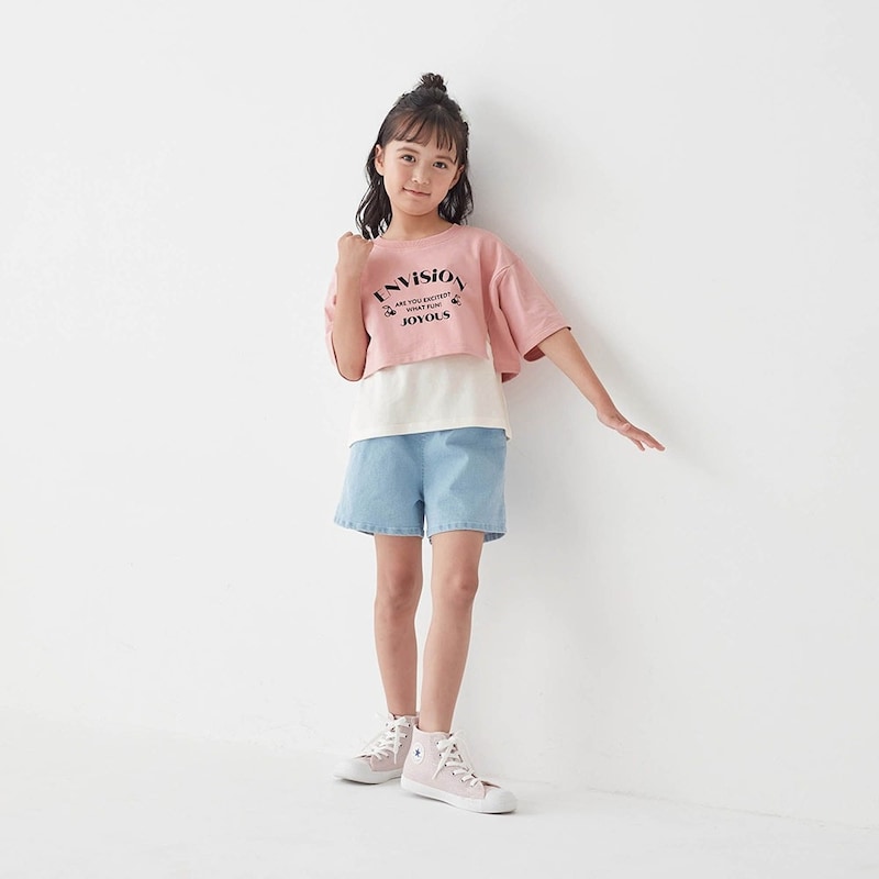 ライトブルー／モデル身長127cm・130サイズ着用