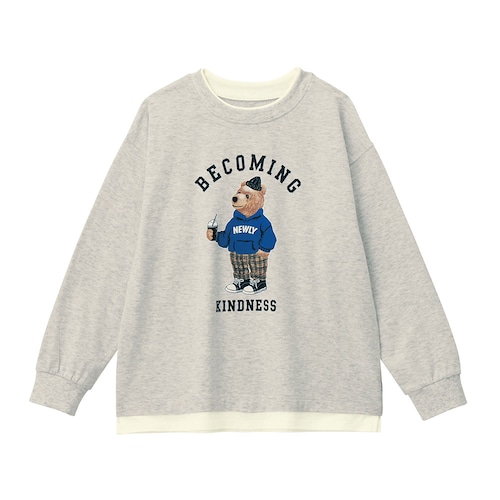 毎日着たくなるレイヤード風長袖Ｔシャツ（Everyday with TEE） 【子供服】