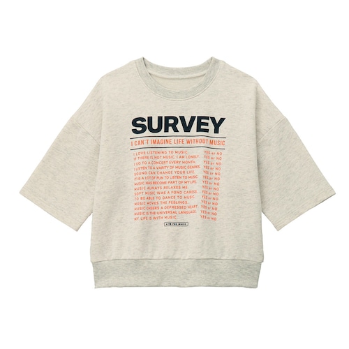 ロゴプリントミニ裏毛七分袖プルオーバー 【子供服】