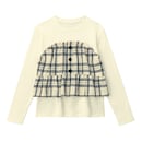 アイボリーチェック×オフホワイト