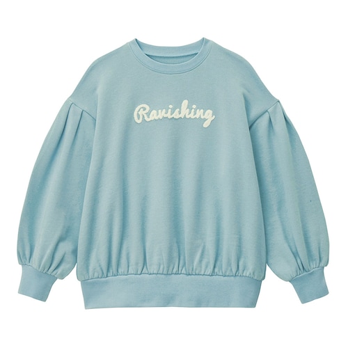 肩タックボリュームスリーブ裏毛ロングプルオーバー 【子供服 長袖】