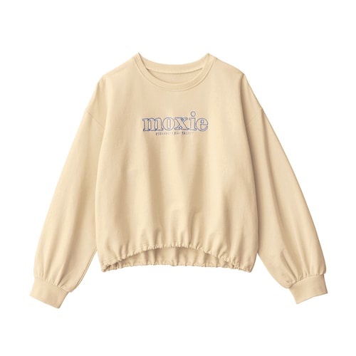 裾ドロストデザインロゴ刺繍ミニ裏毛プルオーバー 【子供服 長袖】