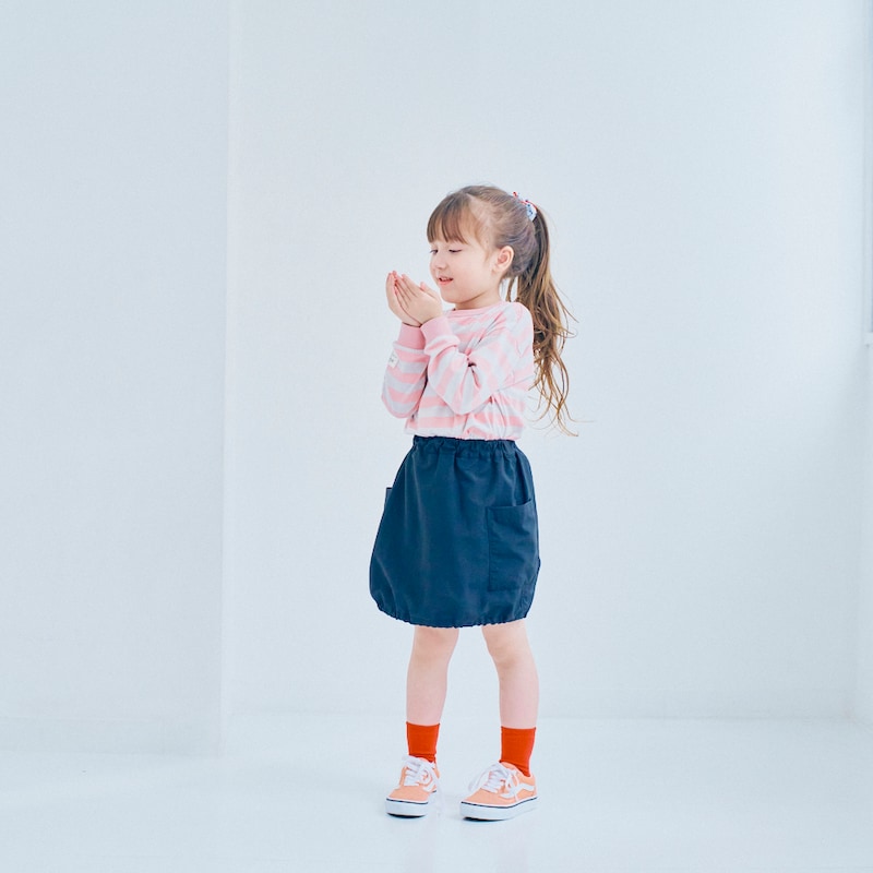 モデル身長110cm、110サイズ着用