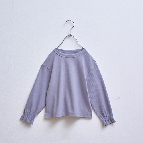 マイニチお洗濯してもよれにくい袖リブ使い長袖プルオーバー 【子供服】