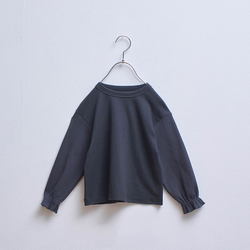 マイニチお洗濯してもよれにくい袖リブ使い長袖プルオーバー 【子供服】