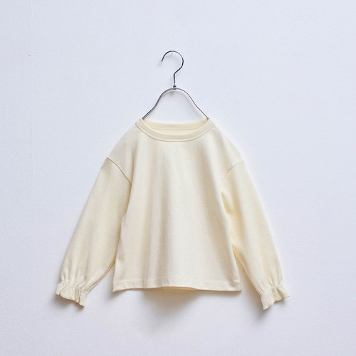 マイニチお洗濯してもよれにくい袖リブ使い長袖プルオーバー 【子供服】