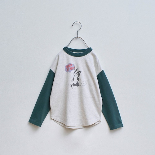 くたびれてもみっともなく見えない最初から古着風の長袖Ｔシャツ 【子供服 長袖】