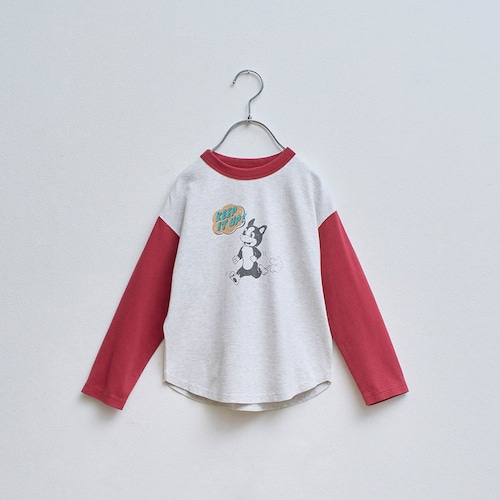 くたびれてもみっともなく見えない最初から古着風の長袖Ｔシャツ 【子供服 長袖】