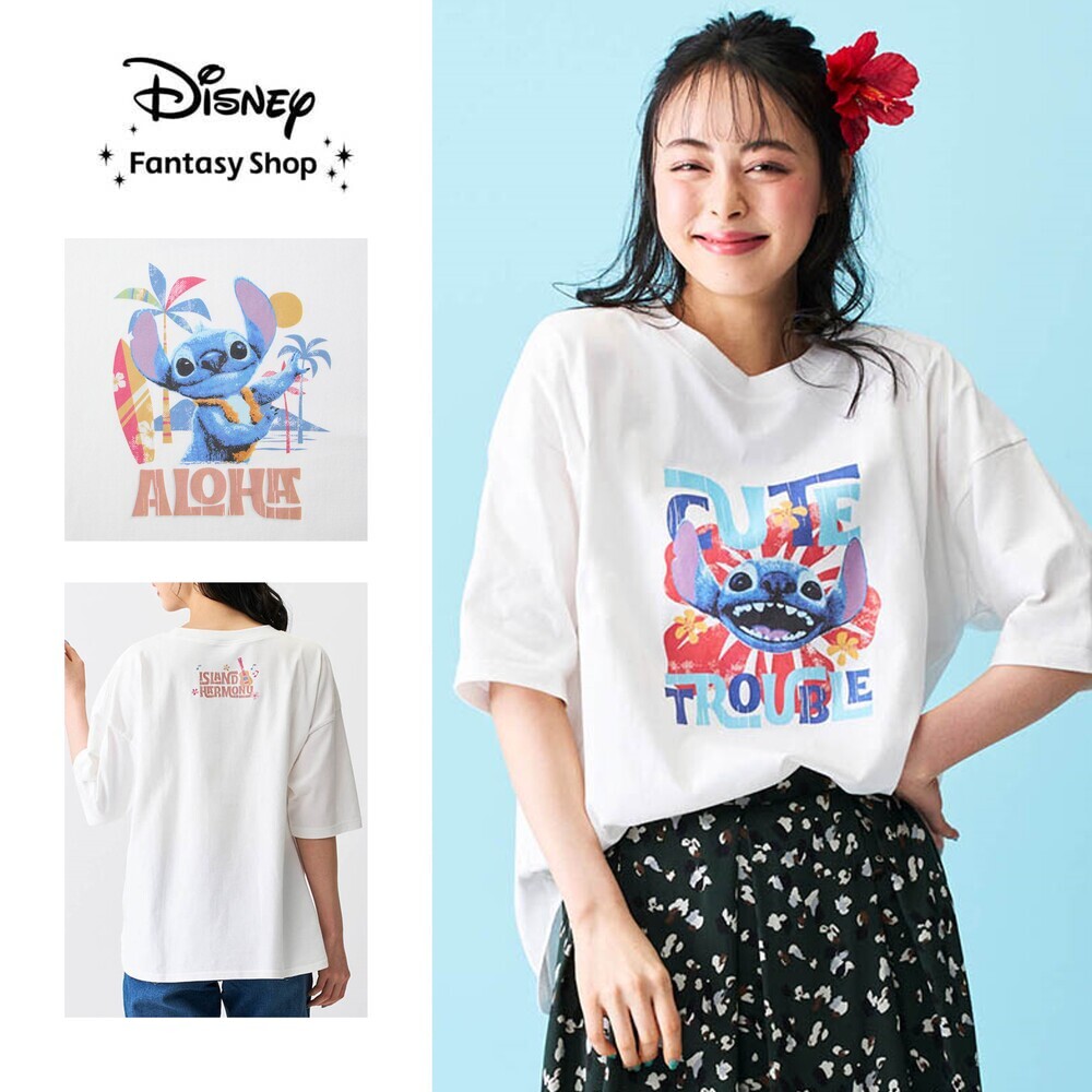 【ディズニー/Disney】ワイドシルエットTシャツ「スティッチ」