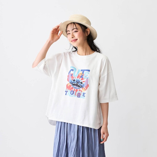 ワイドシルエットTシャツ「スティッチ」