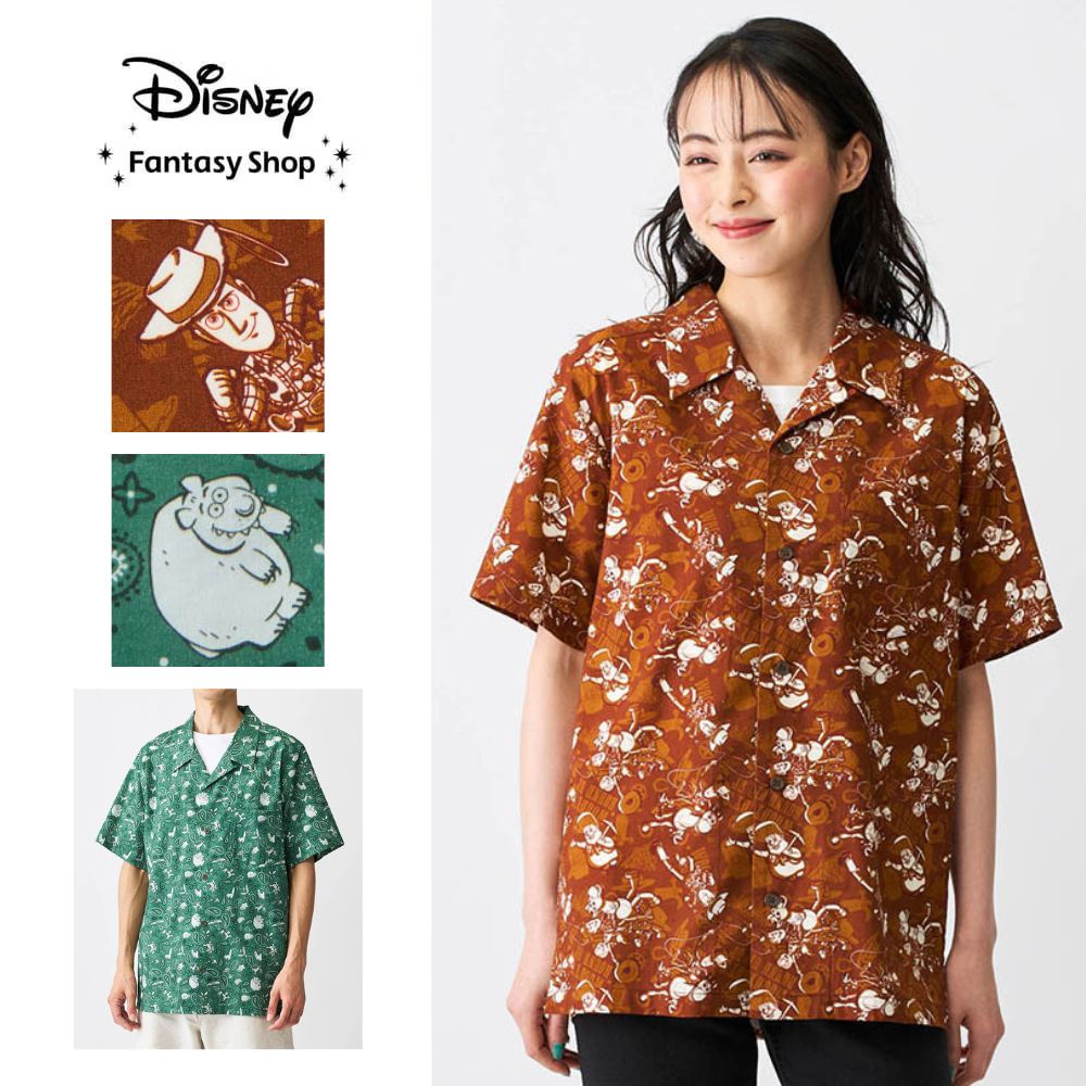 【ディズニー/Disney】ユニセックス開襟シャツ「トイ・ストーリー」