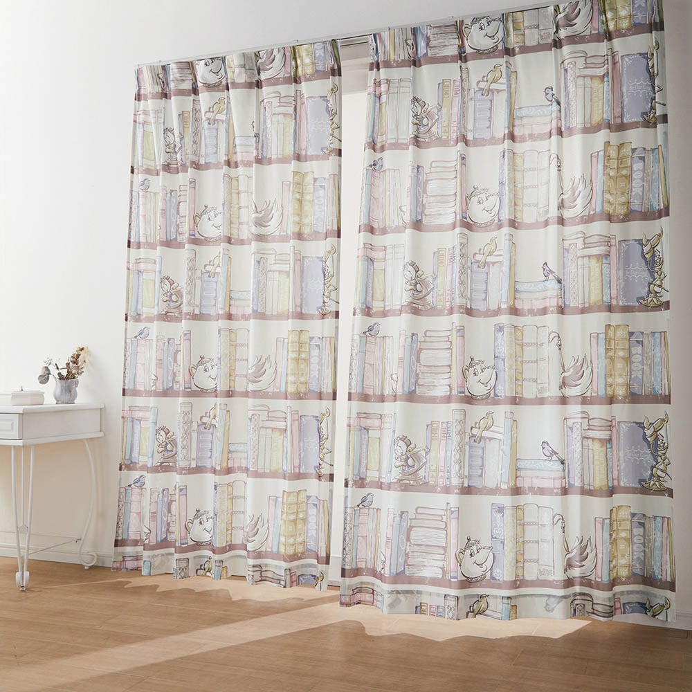 UVカット・遮熱・遮像レースカーテン「美女と野獣」(ディズニー/Disney