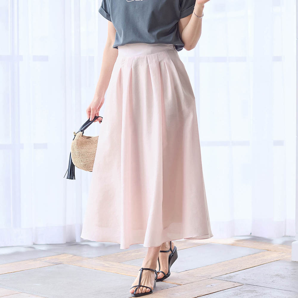 【スタイルノート/StyleNote】ウエストタック使いフレアスカート