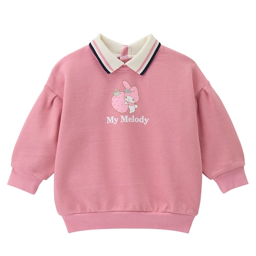 編立てリブ襟裏毛スウェットシャツ「サンリオキャラクターズ」 【ベビー服 子供服 長袖】