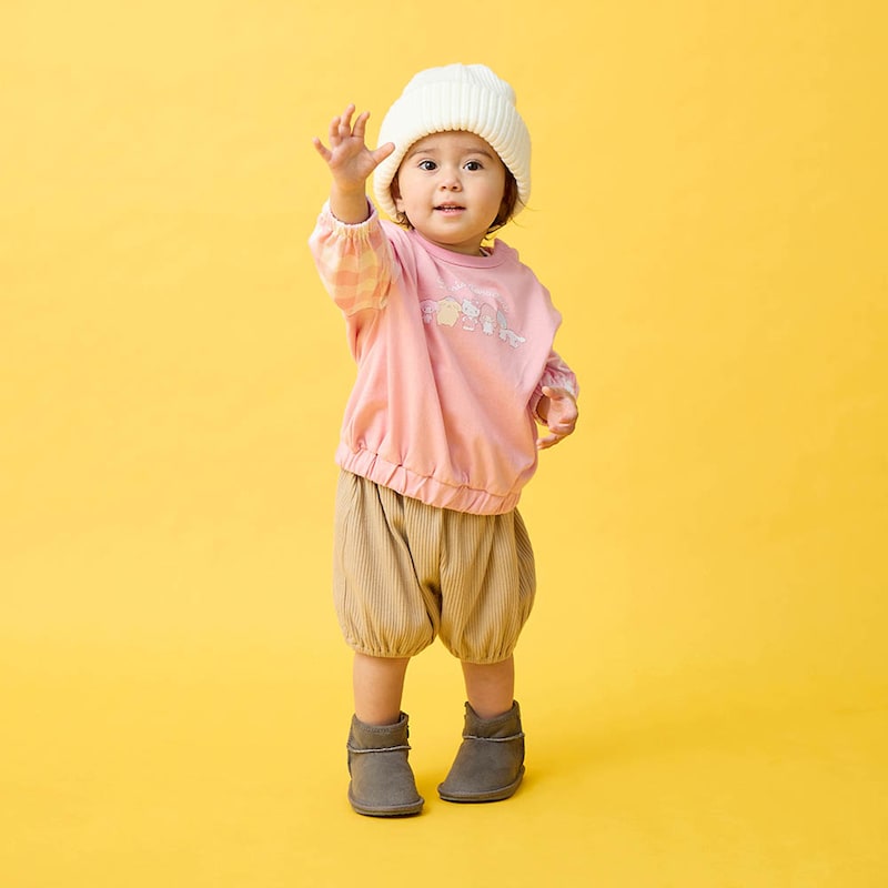 サンリオキャラクターズ（ピンク系）／モデル身長78cm・80サイズ着用・体重10.5kg