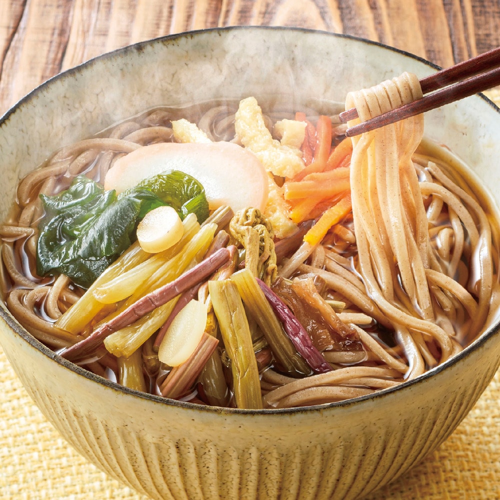 【ベルメゾン】あっさり醤油のシャキシャキ山菜そば 8食