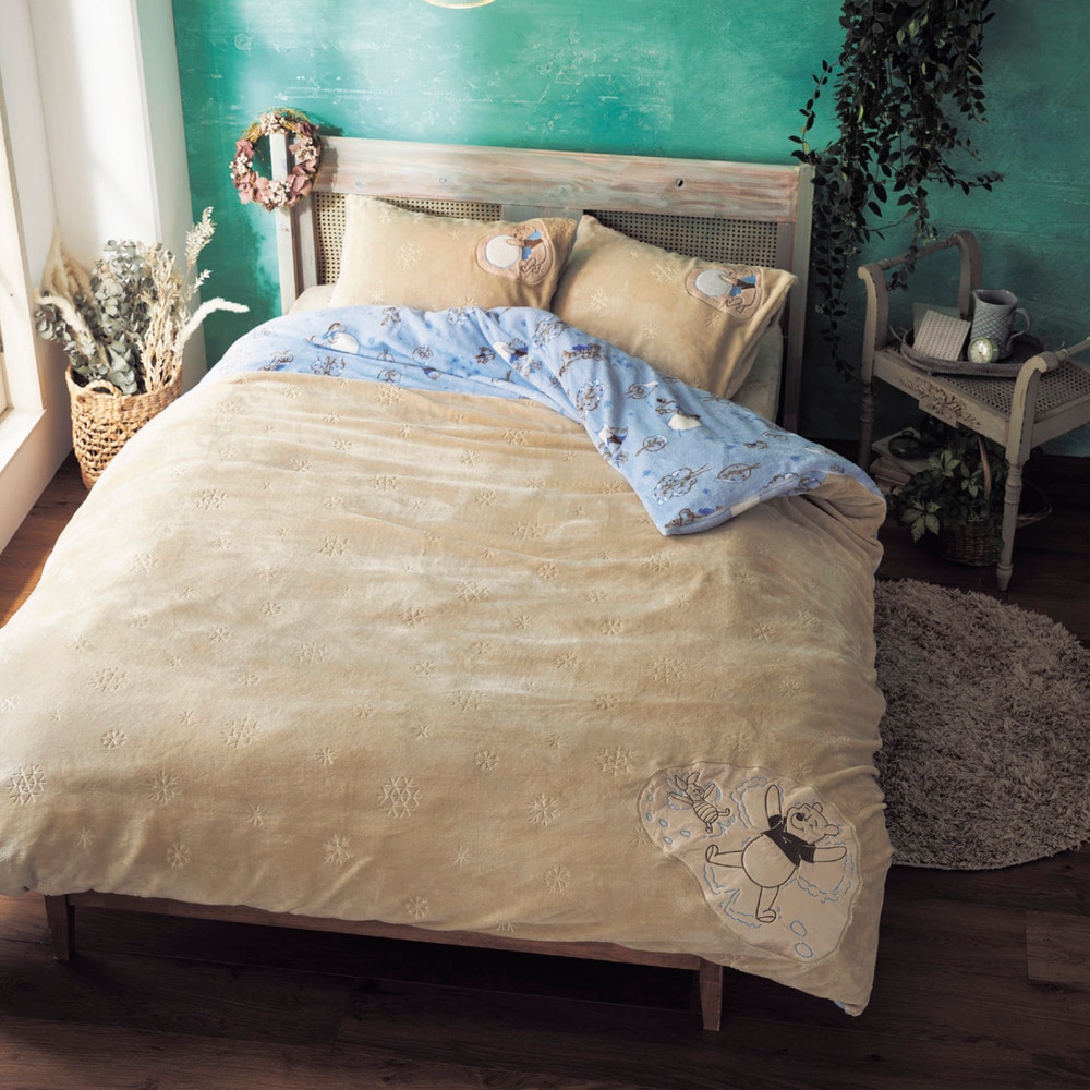 【ディズニー/Disney】マイクロファイバーの布団カバーセット(3点)「くまのプーさん」