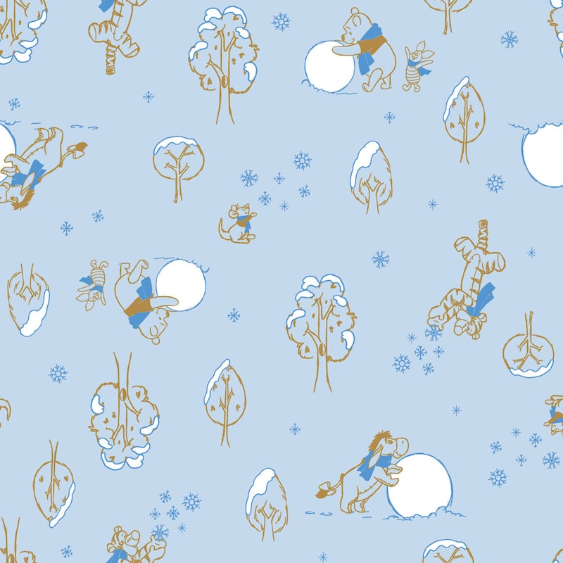 くまのプーさん／柄アップ／※柄の参照　実際の色合いとは異なります