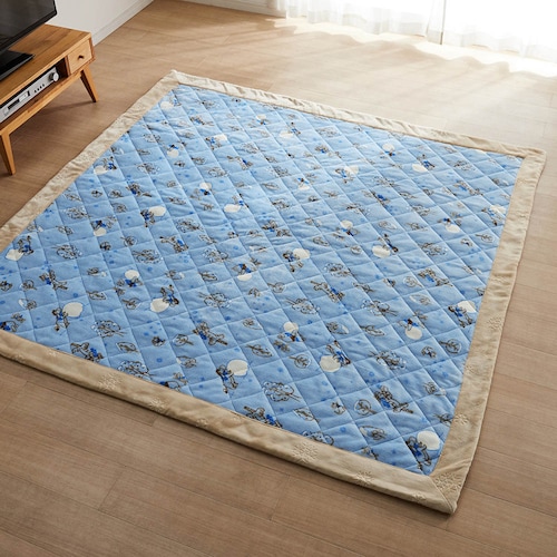 マイクロファイバーのキルトラグ「くまのプーさん」