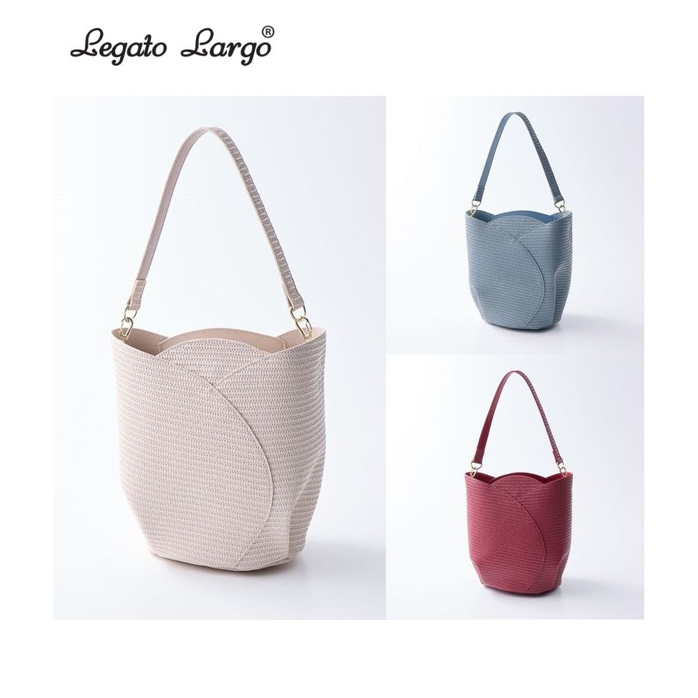 【レガート ラルゴ/Legato Largo】メッシュ風型押しチューリップバッグ(2WAY)