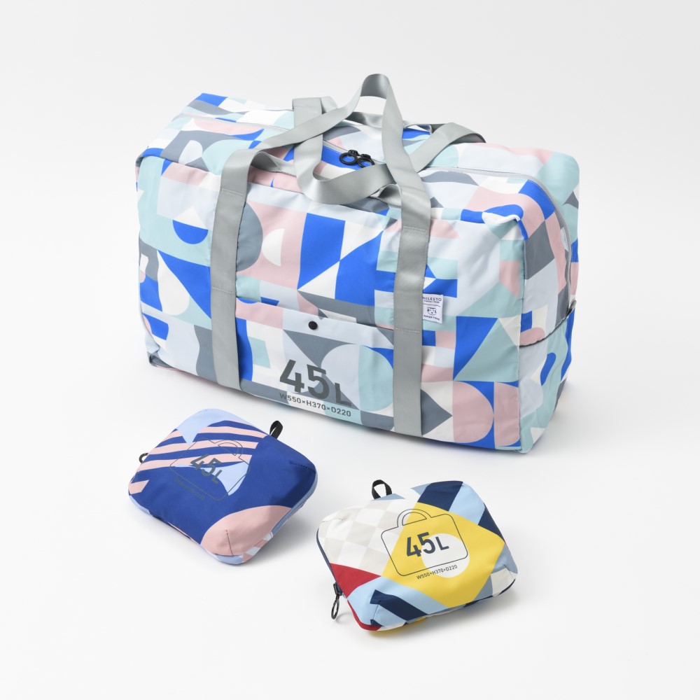 【ミレスト/MILESTO】【MILESTO×PAPIER TIGRE】大容量折りたたみボストンバッグ 【ミレスト/MILESTO】【MILESTO×PAPIER TIGRE】大容量折りたたみボストンバッグ