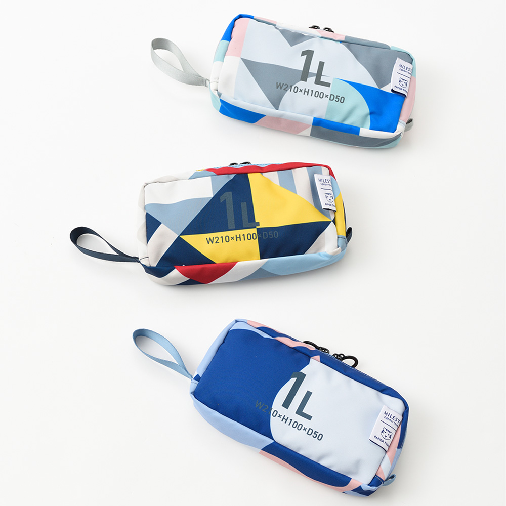 【ミレスト/MILESTO】【MILESTO×PAPIER TIGRE】マルチに使えるシンプルなマチ付きポーチ