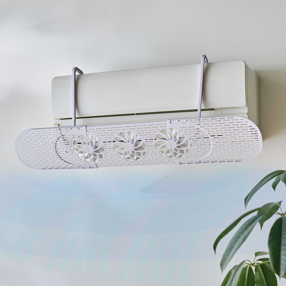 拡散して柔らかい風に。羽付きエアコン風よけカバー<2個組> 【冷暖房対応 簡単取付】 拡散して柔らかい風に。羽付きエアコン風よけカバー<2個組> 【冷暖房対応 簡単取付】