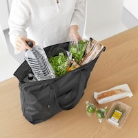 ファスナーを閉じた状態では少ない買い物の際のエコバッグとして