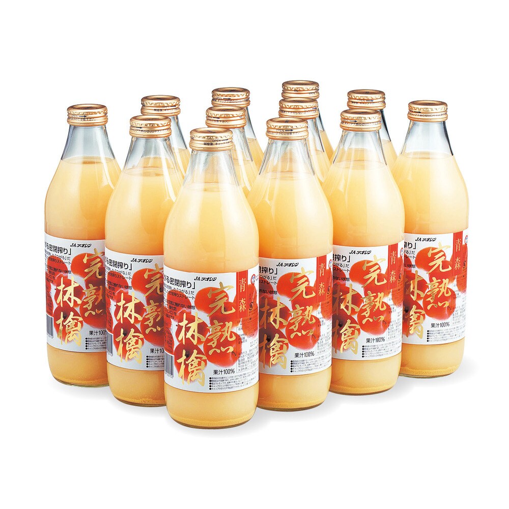 【ベルメゾン】完熟りんごジュースつがる 1L×12本
