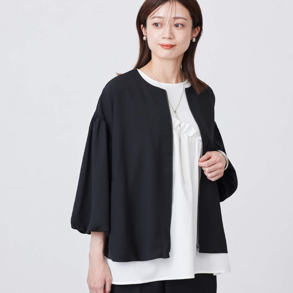 【ベルメゾン】バルーンスリーブジャケット【入卒・式典】