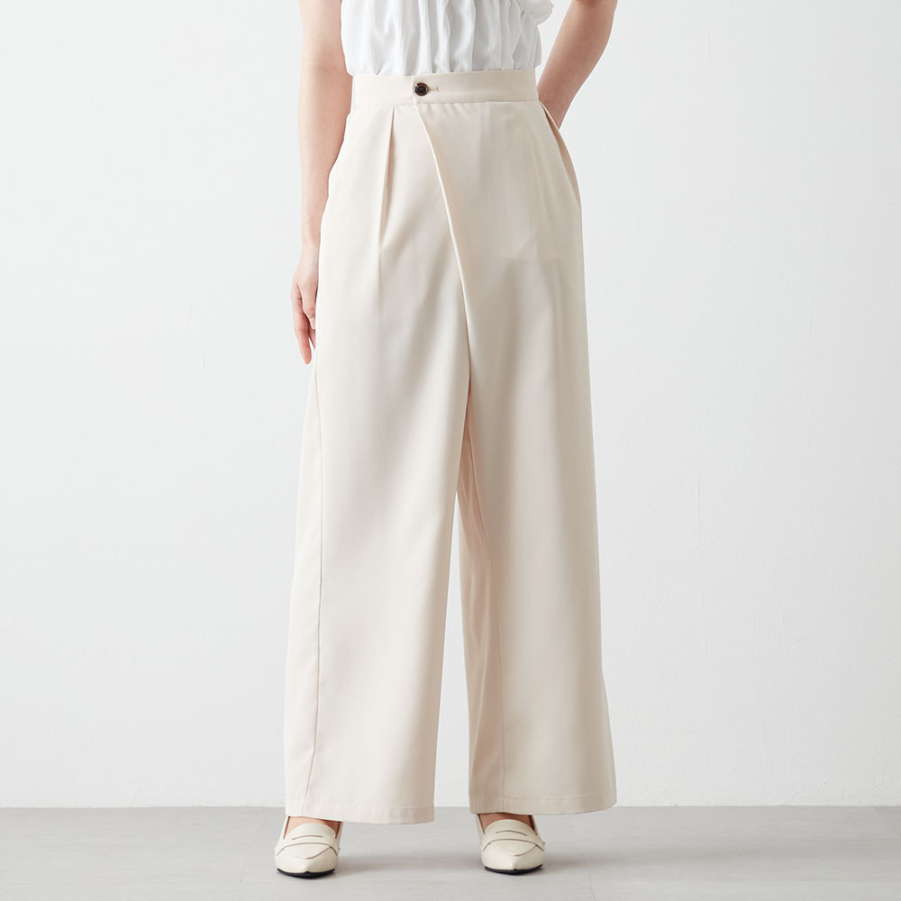 【ベルメゾン】ラップ風ロングパンツ【入卒・式典】