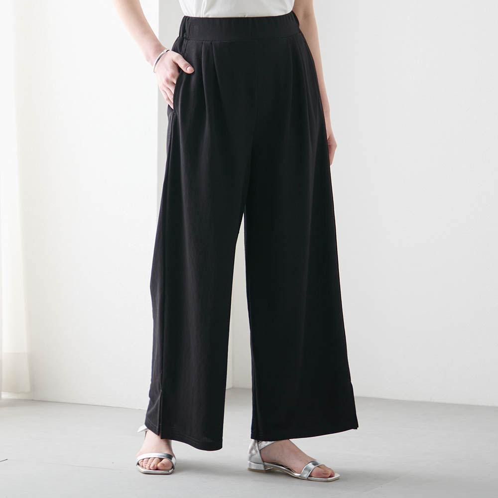 【おうちとおそと/ouchi_to_osoto】接触冷感ワイドパンツ