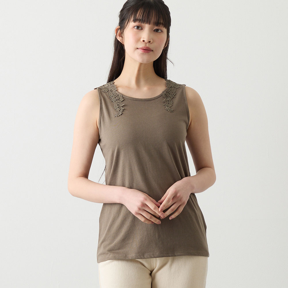 【ノージーン/NO JEAN】バックレース使いタンクトップ