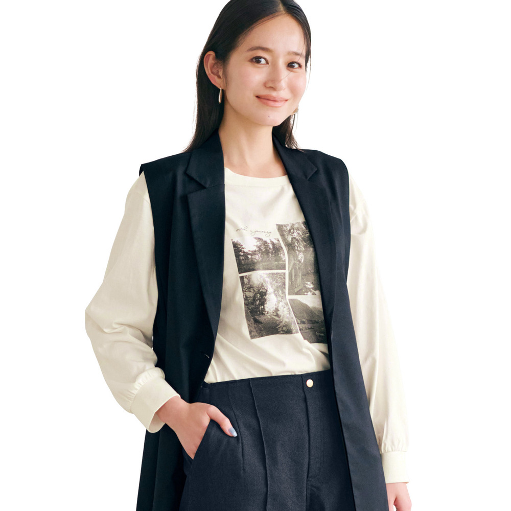 【ベルメゾン】フォトグラファー・かくたみほさんコラボゆったりロングTシャツ 【ベルメゾン】フォトグラファー・かくたみほさんコラボゆったりロングTシャツ