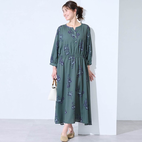 【日比谷花壇】フラワープリントワンピース