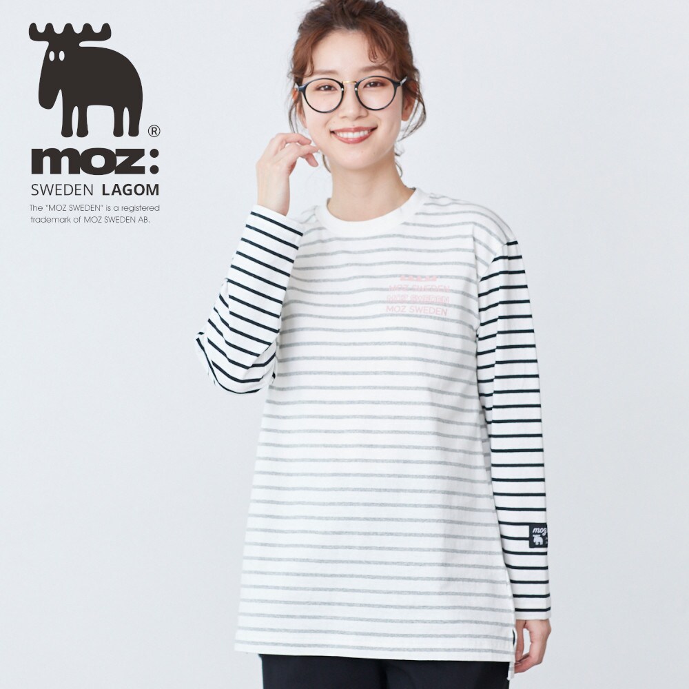 【モズ/moz】ロゴ長袖Tシャツ