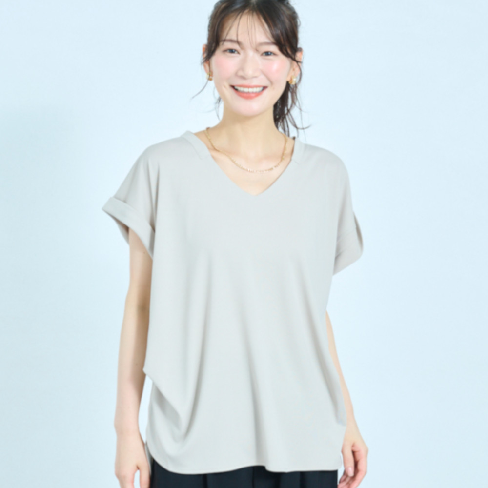 【ベルメゾン】汗ジミしにくい襟付きカットソー【接触冷感】