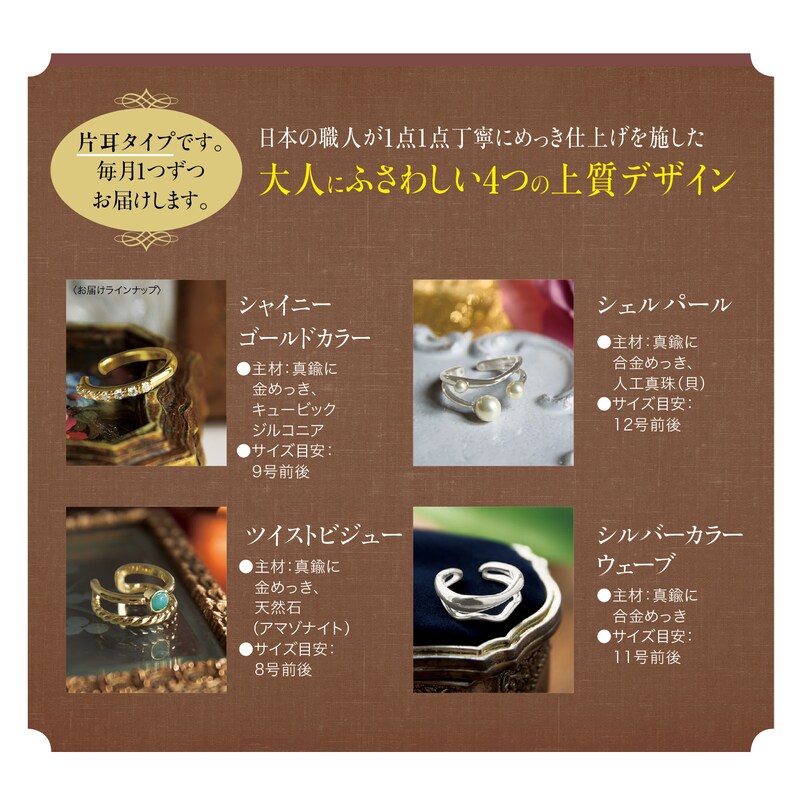 ※サイズ目安：リングとして使用した場合