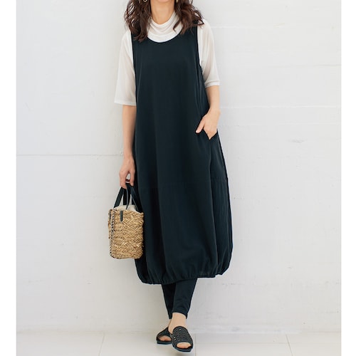 裾バルーンワンピース