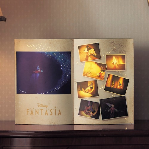 音楽付き・光が揺らめくブック型ライト「ファンタジア」