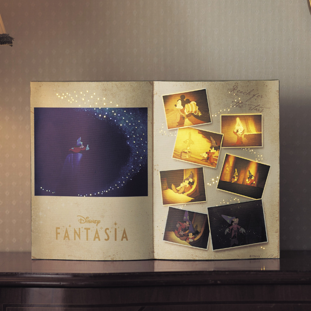 【ディズニー/Disney】音楽付き・光が揺らめくブック型ライト「ファンタジア」 【ディズニー/Disney】音楽付き・光が揺らめくブック型ライト「ファンタジア」