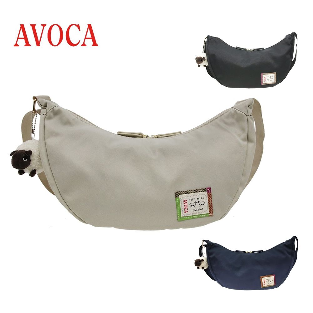 【アヴォカ/AVOCA】ひつじチャーム付きムーンショルダーバッグ