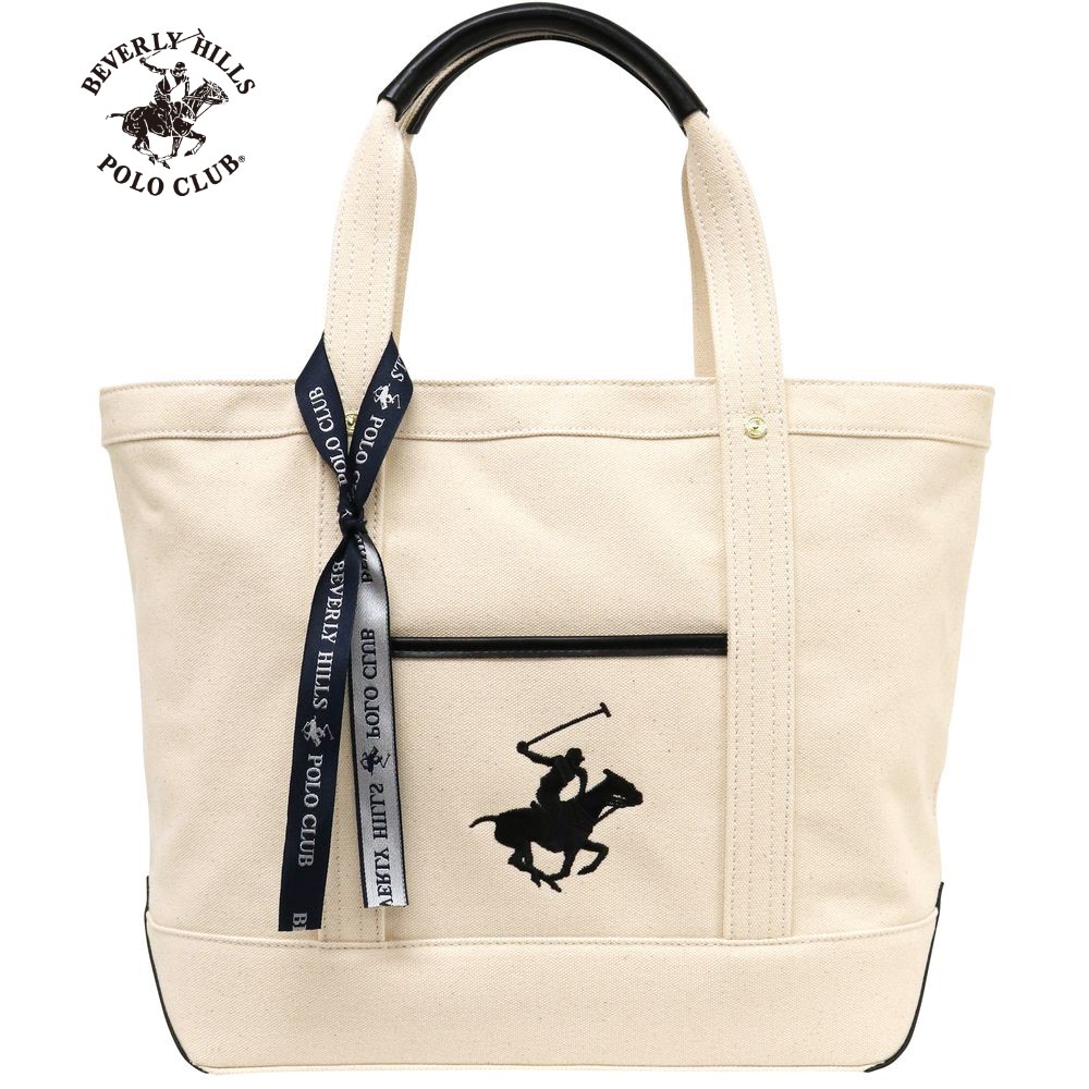 【ビバリーヒルズポロクラブ/BEVERLY HILLS POLO CLUB】刺しゅう使いキャンバストートバッグ