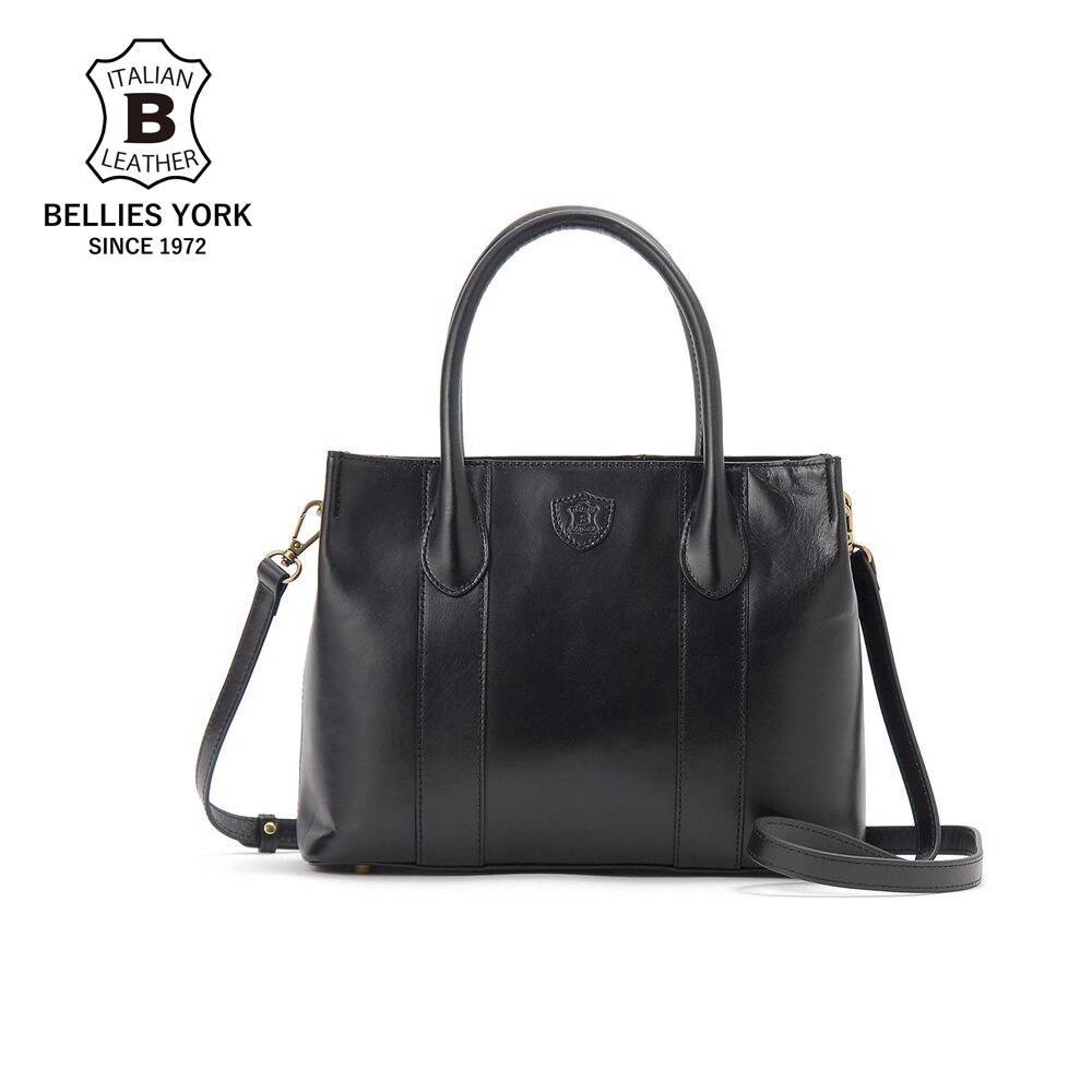 【ベリーズヨーク/BELLIES YORK】本革手提げバッグ(イタリアンレザー使用)(2WAY)