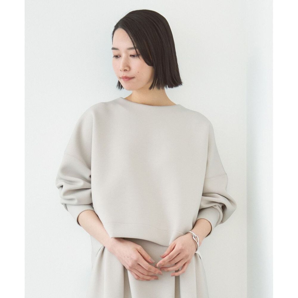 【ベルメゾン】【オンワード樫山 UNFILO/アンフィーロ】 BEAUTY FORM JERSEY クロップド トップス
