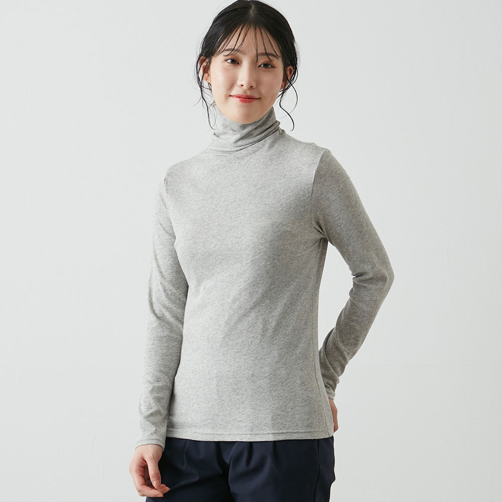 【ベルメゾン】ボトルネック長袖Tシャツ【UVケア】