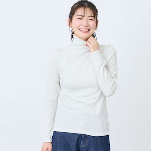 【ベルメゾン】ボトルネック長袖Tシャツ【UVケア】