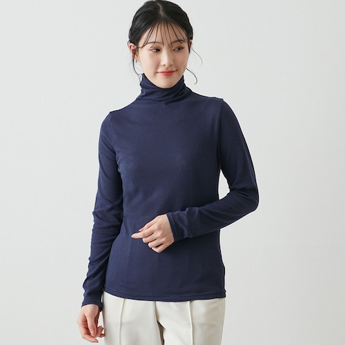 ボトルネック長袖Tシャツ【UVケア】
